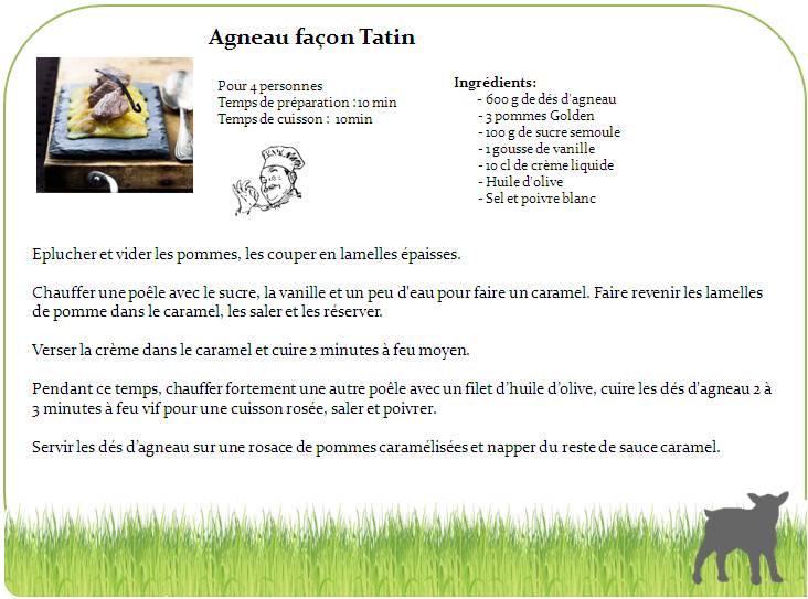 agneau façon tatin